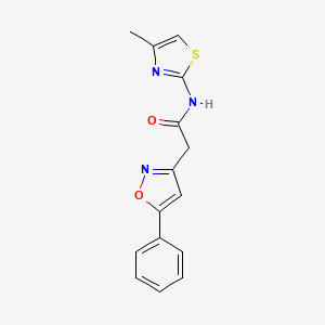N-(4-methylthiazol-2-yl)-2-(5-phenylisoxazol-3-yl)acetamide