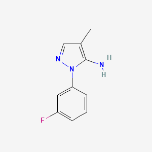 molecular formula C10H10FN3 B3003011 1-(3-Fluorophenyl)-4-methyl-1H-pyrazol-5-amine CAS No. 1448855-33-1