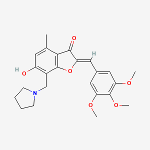 (Z)-6-hydroxy-4-methyl-7-(pyrrolidin-1-ylmethyl)-2-(3,4,5-trimethoxybenzylidene)benzofuran-3(2H)-one