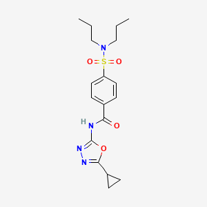 N-(5-cyclopropyl-1,3,4-oxadiazol-2-yl)-4-(dipropylsulfamoyl)benzamide