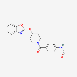 N-(4-(4-(benzo[d]oxazol-2-yloxy)piperidine-1-carbonyl)phenyl)acetamide