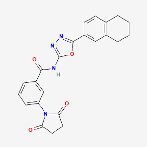 3-(2,5-dioxopyrrolidin-1-yl)-N-(5-(5,6,7,8-tetrahydronaphthalen-2-yl)-1,3,4-oxadiazol-2-yl)benzamide
