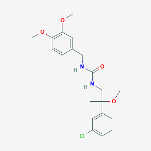 molecular formula C20H25ClN2O4 B3003062 1-(2-(3-Chlorophenyl)-2-methoxypropyl)-3-(3,4-dimethoxybenzyl)urea CAS No. 1788560-15-5