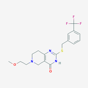 6-(2-methoxyethyl)-2-((3-(trifluoromethyl)benzyl)thio)-5,6,7,8-tetrahydropyrido[4,3-d]pyrimidin-4(3H)-one