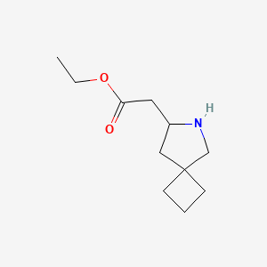 molecular formula C11H19NO2 B3003067 Ethyl 2-(6-azaspiro[3.4]octan-7-yl)acetate CAS No. 2248397-70-6
