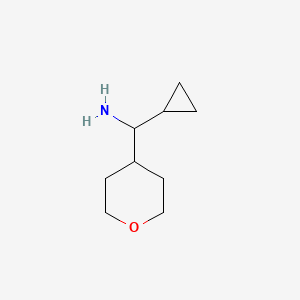 molecular formula C9H17NO B3003089 Cyclopropyl(oxan-4-yl)methanamine CAS No. 1340465-57-7