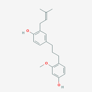 molecular formula C21H26O3 B030031 1-(4-Hydroxy-2-methoxyphenyl)-3-(4-hydroxy-3-prenylphenyl) CAS No. 376362-03-7