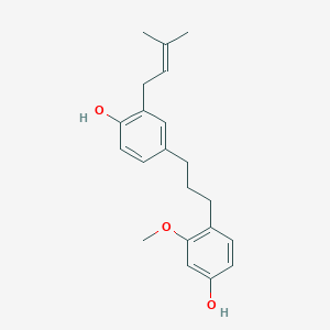 4-(3-(4-Hydroxy-2-methoxyphenyl)propyl)-2-(3-methylbut-2-en-1-yl)phenol