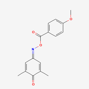 molecular formula C16H15NO4 B3003103 (3,5-DIMETHYL-4-OXOCYCLOHEXA-2,5-DIEN-1-YLIDENE)AMINO 4-METHOXYBENZOATE CAS No. 321687-73-4