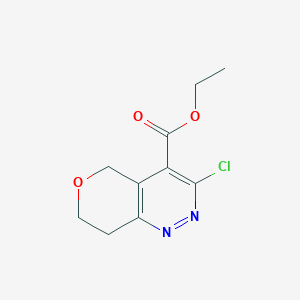 molecular formula C10H11ClN2O3 B3003107 ethyl 3-chloro-5H,7H,8H-pyrano[4,3-c]pyridazine-4-carboxylate CAS No. 2174007-62-4