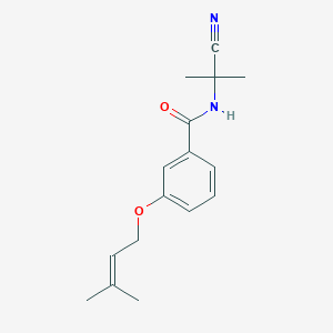 B3003114 N-(1-cyano-1-methylethyl)-3-[(3-methylbut-2-en-1-yl)oxy]benzamide CAS No. 1394675-99-0