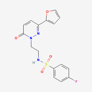 4-fluoro-N-(2-(3-(furan-2-yl)-6-oxopyridazin-1(6H)-yl)ethyl)benzenesulfonamide