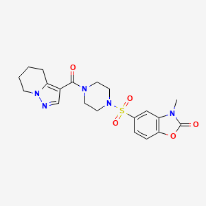 3-methyl-5-((4-(4,5,6,7-tetrahydropyrazolo[1,5-a]pyridine-3-carbonyl)piperazin-1-yl)sulfonyl)benzo[d]oxazol-2(3H)-one