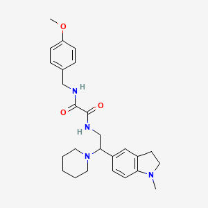 N1-(4-methoxybenzyl)-N2-(2-(1-methylindolin-5-yl)-2-(piperidin-1-yl)ethyl)oxalamide