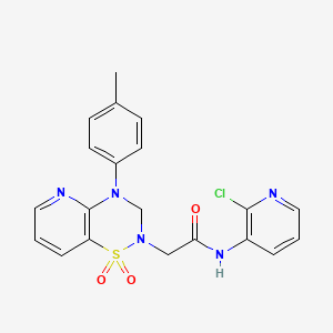 N-(2-chloropyridin-3-yl)-2-(1,1-dioxido-4-(p-tolyl)-3,4-dihydro-2H-pyrido[2,3-e][1,2,4]thiadiazin-2-yl)acetamide