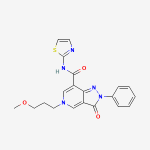 5-(3-methoxypropyl)-3-oxo-2-phenyl-N-(thiazol-2-yl)-3,5-dihydro-2H-pyrazolo[4,3-c]pyridine-7-carboxamide
