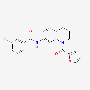 3-chloro-N-[1-(2-furoyl)-1,2,3,4-tetrahydroquinolin-7-yl]benzamide
