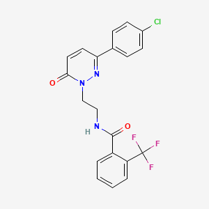 N-[2-[3-(4-chlorophenyl)-6-oxopyridazin-1-yl]ethyl]-2-(trifluoromethyl)benzamide
