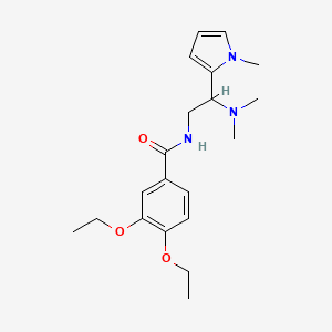 molecular formula C20H29N3O3 B3003161 N-(2-(dimethylamino)-2-(1-methyl-1H-pyrrol-2-yl)ethyl)-3,4-diethoxybenzamide CAS No. 1049442-94-5