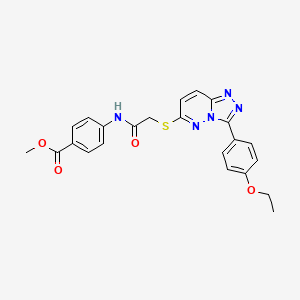 molecular formula C23H21N5O4S B3003190 Methyl 4-(2-((3-(4-ethoxyphenyl)-[1,2,4]triazolo[4,3-b]pyridazin-6-yl)thio)acetamido)benzoate CAS No. 852436-86-3