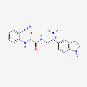 molecular formula C22H25N5O2 B3003194 N1-(2-cyanophenyl)-N2-(2-(dimethylamino)-2-(1-methylindolin-5-yl)ethyl)oxalamide CAS No. 922035-52-7