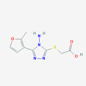 2-{[4-amino-5-(2-methylfuran-3-yl)-4H-1,2,4-triazol-3-yl]sulfanyl}acetic acid