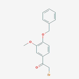 molecular formula C16H15BrO3 B030032 4-(Benzyloxy)-3-methoxyphenacyl bromide CAS No. 1835-12-7