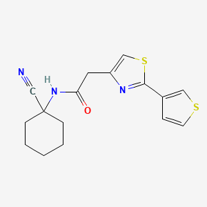 N-(1-cyanocyclohexyl)-2-[2-(thiophen-3-yl)-1,3-thiazol-4-yl]acetamide