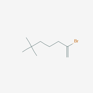 molecular formula C9H17Br B3003221 2-Bromo-6,6-dimethyl-1-heptene CAS No. 1378875-03-6