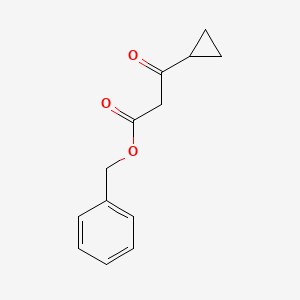 molecular formula C13H14O3 B3003245 Benzyl 3-cyclopropyl-3-oxopropanoate CAS No. 212200-57-2