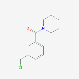 molecular formula C13H16ClNO B3003329 1-[3-(Chloromethyl)benzoyl]piperidine CAS No. 148583-64-6