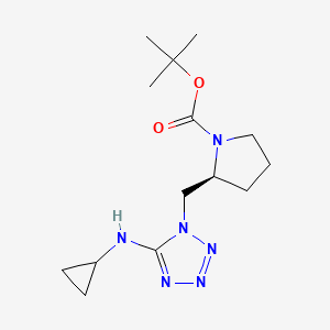 molecular formula C14H24N6O2 B3003349 tert-butyl (2S)-2-{[5-(cyclopropylamino)-1H-1,2,3,4-tetrazol-1-yl]methyl}pyrrolidine-1-carboxylate CAS No. 1212238-43-1