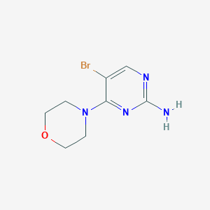molecular formula C8H11BrN4O B3003396 5-bromo-4-(morpholin-4-yl)pyrimidin-2-amine CAS No. 139536-04-2