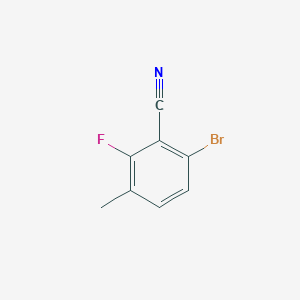 molecular formula C8H5BrFN B3003397 6-Bromo-2-fluoro-3-methylbenzonitrile CAS No. 1501163-33-2
