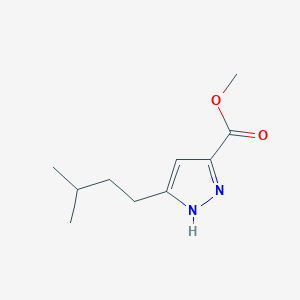 molecular formula C10H16N2O2 B3003483 methyl 3-(3-methylbutyl)-1H-pyrazole-5-carboxylate CAS No. 1491132-50-3