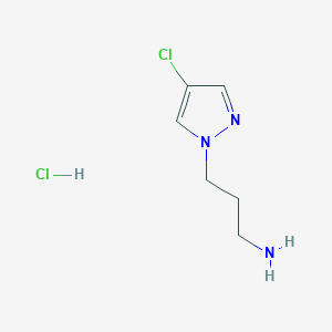 B3003515 3-(4-Chloro-1H-pyrazol-1-YL)-1-propanamine hydrochloride CAS No. 1268991-23-6