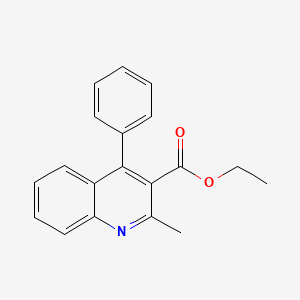 molecular formula C19H17NO2 B3003567 Ethyl 2-methyl-4-phenylquinoline-3-carboxylate CAS No. 1072913-40-6