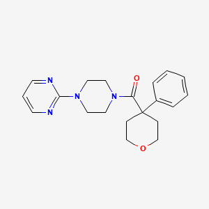 (4-phenyltetrahydro-2H-pyran-4-yl)(4-(pyrimidin-2-yl)piperazin-1-yl)methanone