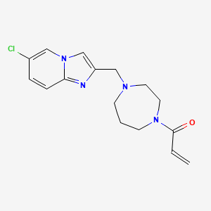 1-[4-({6-Chloroimidazo[1,2-a]pyridin-2-yl}methyl)-1,4-diazepan-1-yl]prop-2-en-1-one