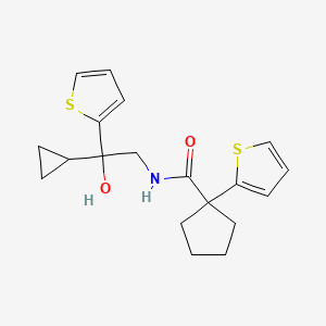 N-(2-cyclopropyl-2-hydroxy-2-(thiophen-2-yl)ethyl)-1-(thiophen-2-yl)cyclopentanecarboxamide