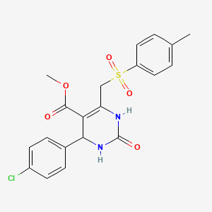Methyl 4-(4-chlorophenyl)-2-oxo-6-(tosylmethyl)-1,2,3,4-tetrahydropyrimidine-5-carboxylate