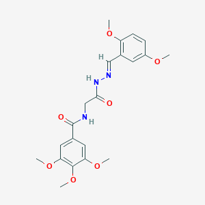 (E)-N-(2-(2-(2,5-dimethoxybenzylidene)hydrazinyl)-2-oxoethyl)-3,4,5-trimethoxybenzamide