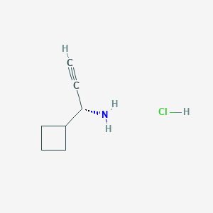 (1R)-1-Cyclobutylprop-2-yn-1-amine;hydrochloride