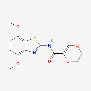 N-(4,7-dimethoxybenzo[d]thiazol-2-yl)-5,6-dihydro-1,4-dioxine-2-carboxamide