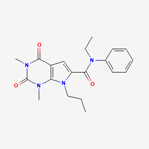 N-ethyl-1,3-dimethyl-2,4-dioxo-N-phenyl-7-propyl-2,3,4,7-tetrahydro-1H-pyrrolo[2,3-d]pyrimidine-6-carboxamide