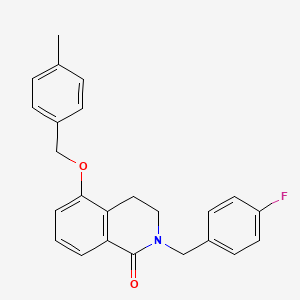2-[(4-Fluorophenyl)methyl]-5-[(4-methylphenyl)methoxy]-3,4-dihydroisoquinolin-1-one