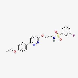 molecular formula C20H20FN3O4S B3003768 N-(2-((6-(4-ethoxyphenyl)pyridazin-3-yl)oxy)ethyl)-3-fluorobenzenesulfonamide CAS No. 920373-86-0