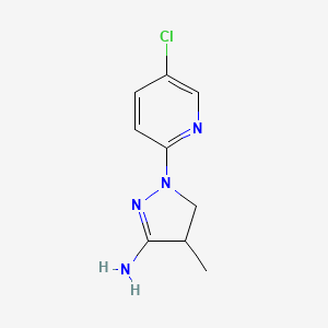 molecular formula C9H11ClN4 B3003771 1-(5-chloro-2-pyridinyl)-4-methyl-4,5-dihydro-1H-pyrazol-3-amine CAS No. 85964-18-7