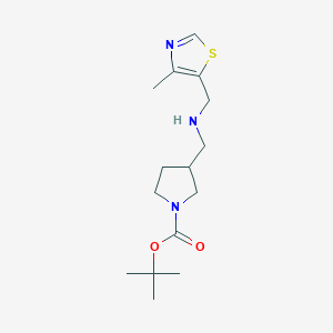 Tert-butyl 3-({[(4-methyl-1,3-thiazol-5-yl)methyl]amino}methyl)pyrrolidine-1-carboxylate