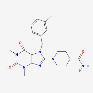1-(1,3-dimethyl-7-(3-methylbenzyl)-2,6-dioxo-2,3,6,7-tetrahydro-1H-purin-8-yl)piperidine-4-carboxamide
